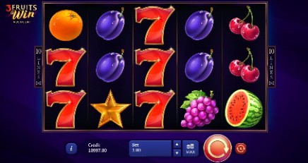 3 Fruits Win: 10 Lines Adjacent slot