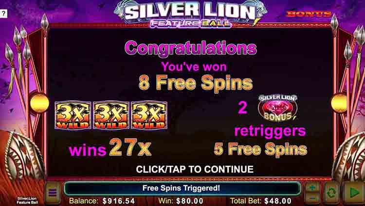 Silver Lion Slot Online